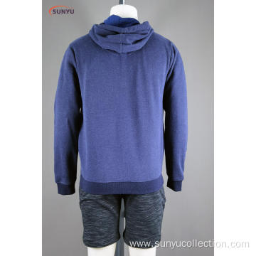 Men's long sleeve sweatjacke with hood